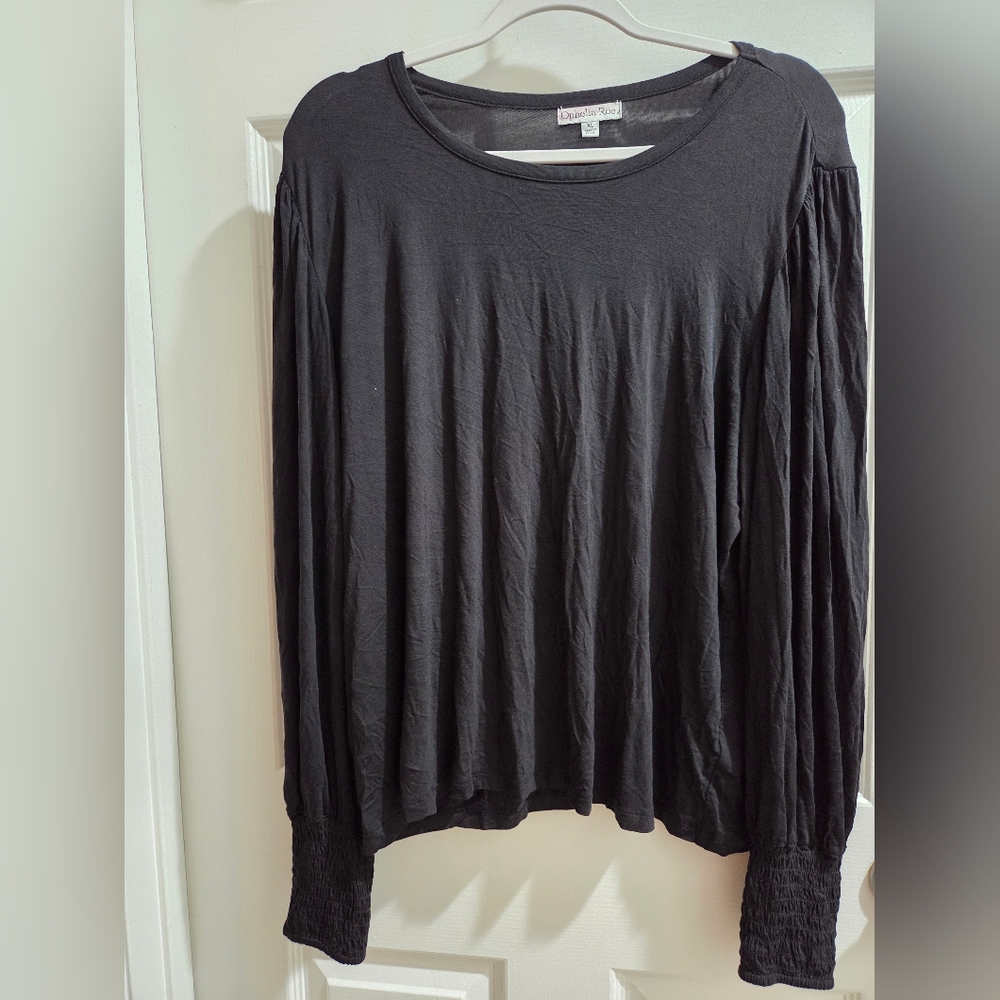Ophelia Roe Black Long Sleeve Top